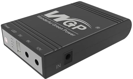 Yangers Mini UPS 12V Fuente de alimentación ininterrumpida, 10400mAh Banco de energía para Pilas ups batería de Respaldo para Router Cámara Alarma teléfono,única de 5V USB 9V/12V DC