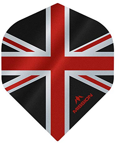 Mission Darts Alliance Nr. 2-150 Mikrometer Premium extra starke UV Union Jack Dart Flights