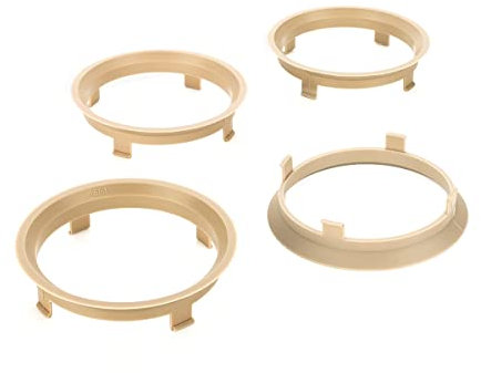 LST 4x Zentrier Distanzringe Beige für Alufelgen Ø 66,1 mm - Ø 70,1 mm