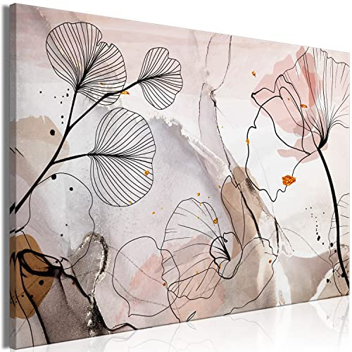 murando - Tableau Acoustique Abstrait 120x80 cm 1 Partie - Décoration Murale Anti-Bruit Isolation Phonique Bureau Chambre Panneau Insonorisant Impression sur Toile - Fleur Nature a-C-10029-b-a