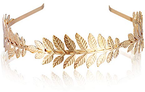 Lorbeerkranz, goldfarben, handgefertigter Schmuck für Braut, griechisches Haarband, römischer Kopfschmuck, Krone, Damen, Accessoires, Retro-Tiara für Mädchen und Frauen