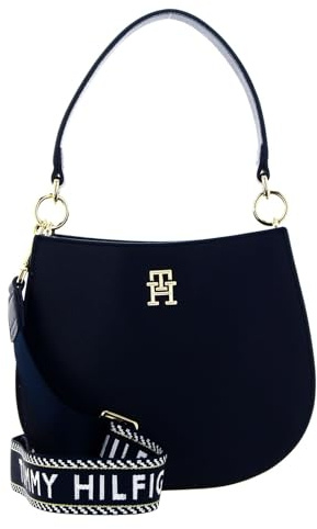 Tommy Hilfiger Damen Umhängetasche Tommy Life Medium Crossover Klein, Blau (Space Blue), Einheitsgröße