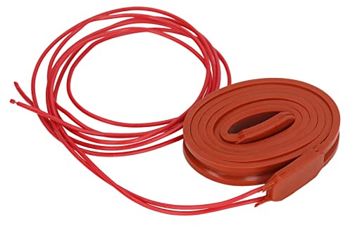 Envoltura de Calentador Flexible ,Aislamiento Confiable 80W Alambre de Aleación de Cromo Y Níquel Cinturón de Calentamiento de Silicona Resistente Al Calor para Bomba de Agua para Tubería(#2)