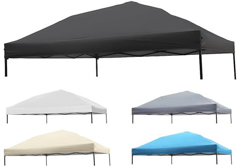 Ersatzabdeckung für 20,3 x 20,3 cm, Ersatzabdeckung für 8 x 8 Pop-Up-Zelt (nur obere Abdeckung) schwarz
