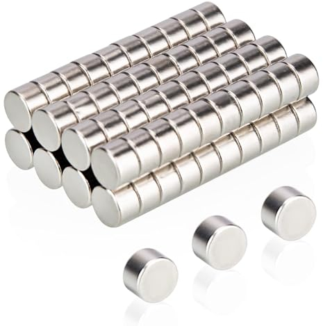 GoldRock 80 Stück 5x3mm Mini Magnete Rund, Kleine Magnete Stark, Kühlschrank Magneten zum Basteln,Magneten Starker Halt Mini für Whiteboard, Pinnwand,Magnettafel, Tür, Karte, Bildschirm