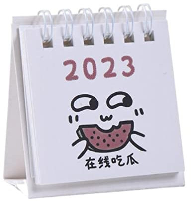 AAPIE Niedlicher 2023 Tischkalender Tischkalender Weißer Kalender 2023 Tischkalender 2023 Bürokalender Schreibwaren