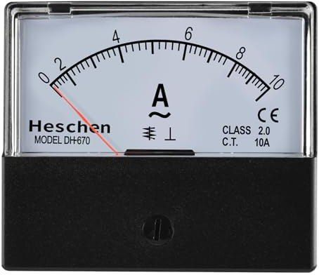 Heschen Tester amperometrico a pannello rettangolare, DH-670, AC 0-10A, stile 670, classe 2.0