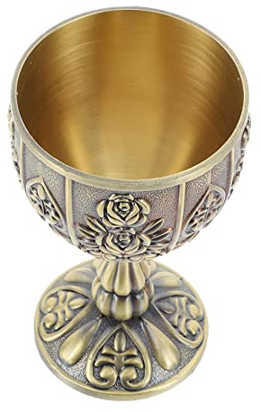 Abaodam Tasse à Liqueur Métal Vintage Avec Relief Tasse à Boire Délicate Décoration Armoire à Vin