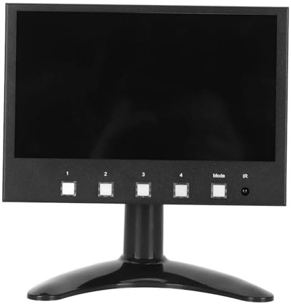 Video Mixer Umschalter, Multi Kamera Video Mixer Umschalter mit 7 Zoll, HDMI Eingang und Ausgang, 2 Umschaltmethoden, für Telefon, Laptop, PC (EU-Stecker)