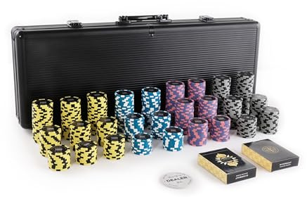 High Roller Tournament Poker Chipset - 14g 500 Stück nummerierte Pokerchips - Hohe Stückelungen