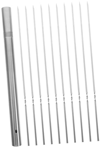 BESPORTBLE Set di Spiedini e Facili da Trasportare per Barbecue in Acciaio Inossidabile Bastoncini Antiscivolo Adatti per Carne e Verdure Durante Picnic o Ristorante