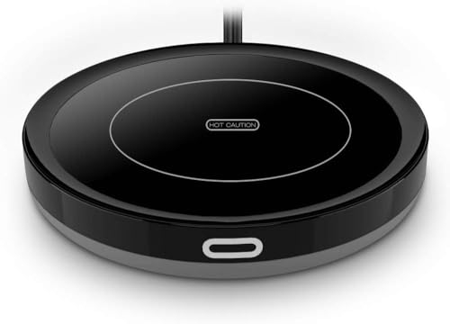 SWARK Tassenwärmer, Elektrischer kaffeewärmer，Automatischer Schwerkraftschalter Heizplatte für Tee Kaffee Milch für Büro, Hausgebrauch，Geschenk (Schwarzer beheizter Untersetzer)