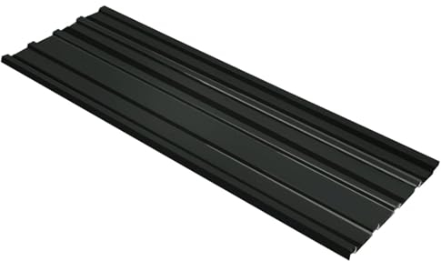 Homgoday Panneau de toit 12 unités en acier galvanisé gris anthracite Panneau pour toit Acier galvanisé Maison Jardin Bricolage Plafond Voûte Toit Couverture Toit Plaque Planche