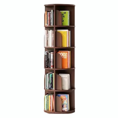 Creativity Corner 360 Grad drehbares Bücherregal aus Holz für Kinderbücher, 6 Etagen, drehbares Bücherregal, modernes und platzsparendes Design für einfaches Zuhause Wohnzimmer (46 x 159 cm)