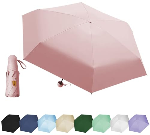 EEPLUYTY Regenschirm, Sechs-Knochen mit UV-Schutz und Sonnenschutz für den Außenbereich, regen- oder sonnenschein-tauglich (hellgrün)