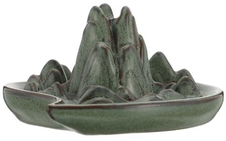 GARVALON 1stück Herzförmiger Rückfluss Räuchergefäß Aus Keramik Vintage Aromatherapie Ornament Für Meditation Schlafzimmer Wohnzimmer Und Hotel Zur Luftreinigung Und Entspannung