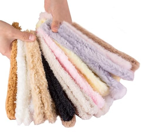 Pfeifenreiniger,YouXiaor 10Stück 1m Pfeifenputzer Bunt zum Basteln 20mm Dicke Gelockter Plüsch Pfeifenputzer Pfeifenreiniger Chenilledraht Biegeplüsch Basteldraht Pfeifenreiniger Blumen Kit