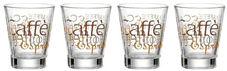 Ritzenhoff & Breker Trinkgläser-Set Milano | 4-teilig | 95 ml | Wassergläser für Espresso