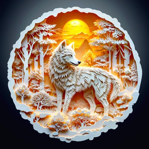 Individz Holzpuzzle für Erwachsene, Einzigartige Tierförmige Wolf Wooden Puzzle, Geburtstagsgeschenk Weihnachtsgeschenke für Familie Freunde (L-34 * 33.7cm-300 Stück)
