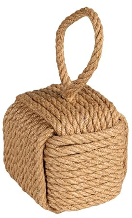 Creative Co-Op Jute Rope Knot Door Stop, Neutral