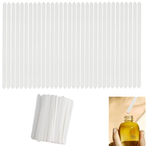 500 Tiras de Prueba para Perfume, Perfume Test Strip de papel de 13,6 × 0,6 cm, desechables para aceites esenciales, aromaterapia, DIY y análisis profesional