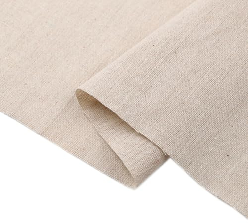 Vayliro 50cm Leinenstoff Breit 150cm Stoff aus Baumwolle und Leinen,Leinen Nähstoff Bastelstoffe Dekostoff Bekleidungsstoffe für DIY Handwerk Vorhang Kleidung Kissen Tischdecken,Linen