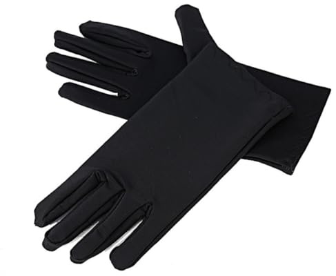 CONGARTENO 6 paia Guanti Spandex Protettivi da Lavoro Bianchi e Neri Alta Elasticità e Spessore Rinforzato Guanti Anticalore e Antiscivolo per Giardinaggio Pulizia e Lavori Manuali