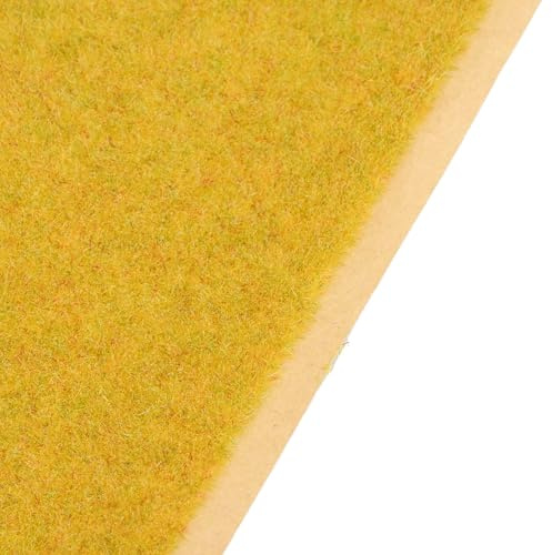 UTTASU Rotoli di tappetino per paesaggio erboso per modellismo ferroviario in scala OO, paesaggio fai da te per tavoli di sabbia e diorami di wargaming, base di carta, retro senza colla, verde/verde