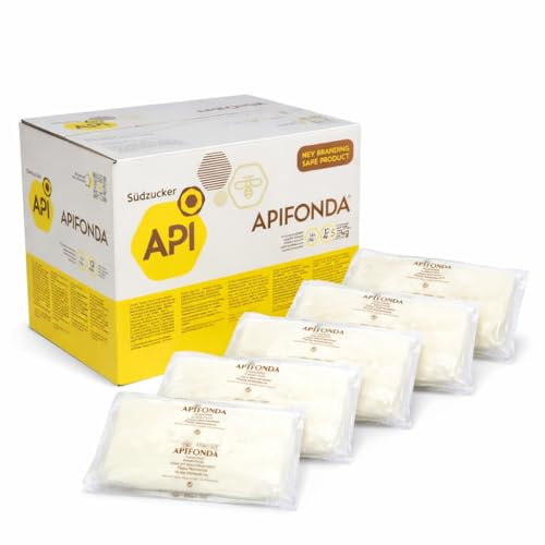 Südzucker Apifonda® Bienenfutter 12,5 kg (5 x2,5 kg) – Futterteig für Bienen – gebrauchsfertig – ganzjährig einsetzbar – Imkereibedarf – Bienenfutterteig zur Fütterung
