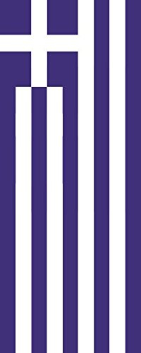 U24 Fahne Flagge Griechenland im Hochformat Premiumqualität 80 x 200 cm
