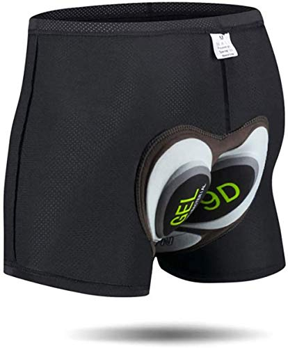 JEPOZRA Herren Radunterhose Radsportshorts Fahrradhosen mit elastische atmungsaktive 9D Gel Sitzpolster mit Einer hoher Dichte(Grau,L)