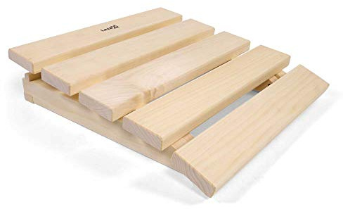 LaJa26 Sauna Kopfstütze Flexi FSC Espenholz - Verstellbar in 4 Stufen - Ideal für Nacken und Schultern - Robust - Ergonomisch - Entspannend und langlebig - Auch als Rücken- oder Fußstütze nutzbar