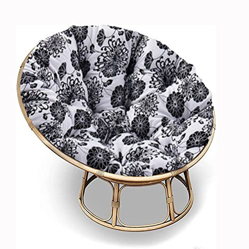 SRHWBF Papasan-Sitzkissen Polster Bodenkissen für Schwingsessel Stuhlkissen Für Innen Balkon Draussen Patio Garten (NUR Kissen) (F8 Ø180cm/70.8 in)