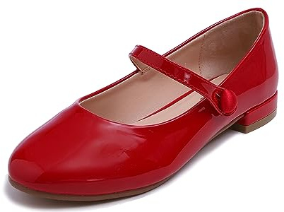 Feversole Women's Women's Mary Jane Fashion Round Toe Easy Buckle Slip On