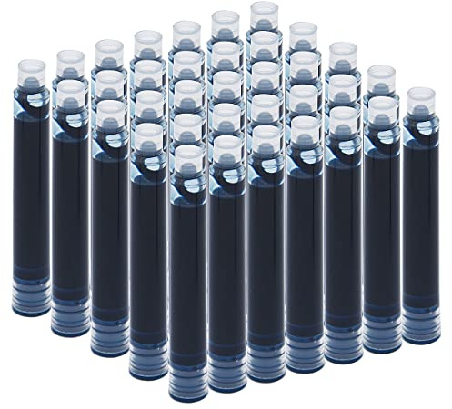 SIPLIV 35 cartuchos de tinta, 3,4 mm de diámetro de diámetro de la pluma estilográfica de caligrafía Cartuchos de tinta de repuesto - Azul oscuro