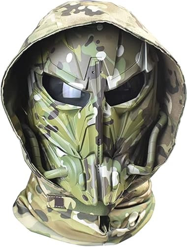 Aifordge Taktische Airsoft Vollgesichtsmaske Dual Mode Maske mit Augenschutz für Airsoft Helm Apply to Airsoft Paintball Cosplay Costume Party