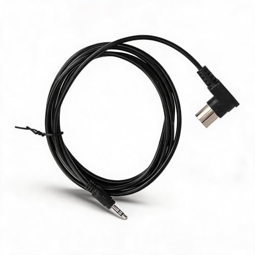 DIN 8PIN to 3.5mm Cable, 90 Degree Elbow 3.5mm to DIN 8PIN Adapter Cable for Musical Instrument, 5.9ft Converter Cord, Audio Cable for Synth Keyboard Mixer