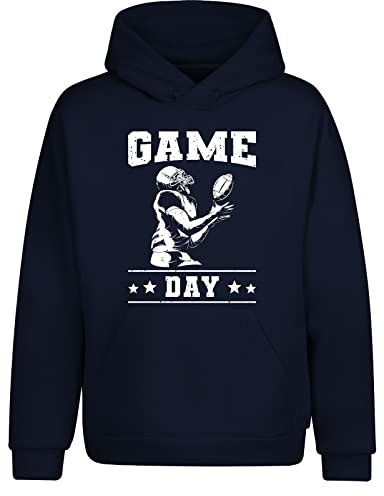 American Football Game Day-Design Hoodie, Farbe: Navy, Größe: XXXXX-Large