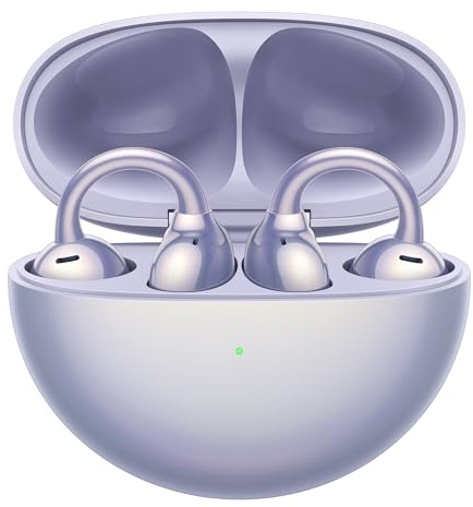 HUAWEI FreeClip, kabellose kopfhörer mit Innovatives Clip-Design, Intensives Open-Ear-Hörerlebnis, KI-Hintergrundgeräuschunterdrückung bei Anrufen, Superlange Akkulaufzeit, Android™&iOS, Lila