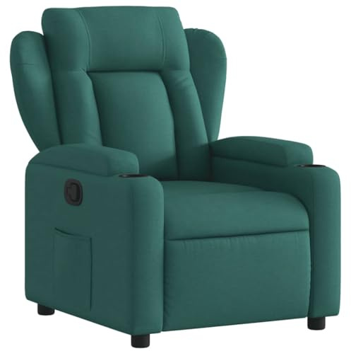 vidaXL Reclinerfåtölj mörkgrön tyg