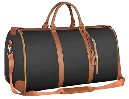 Myflexibag Reisetasche, Travluxe Faltbare Reisetasche, 2 in 1 Hängender Koffer, Faltbare Mit Schuhfach Wasserdichter Kleidersack, Große Kapazität Multifunktionale Aufbewahrungstasche (Schwarz)