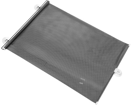 WOONEKY Cortina Enrollable Opaca Retráctil con Ventosas para Ventanas Estor Oscurecedor De Privacidad para Balcón Y Hogar Negro Aislamiento Térmico Y Decoración para Sala Cocina Y Dormitorio
