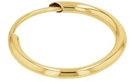 Amor Single Creole Unisex Damen Herren Ohrschmuck, 1,2 cm, Gold, Kommt in Schmuck Geschenk Box, 2021579