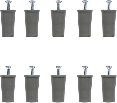 bricoleva.it KIT 10 Tappi d'arresto per Tapparella - Paracolpi per Tapparella Made in Italy - Fermi per Tapparelle e Tende a Rullo - Blocca Tapparelle Antifurto - Compreso di Vite (Grigio - 40mm)