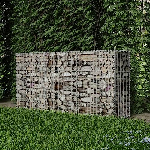 Zäune & Absperrungen, Zaunpaneele, Gabionenkorb, verzinkter Stahl, 200 x 50 x 100 cm