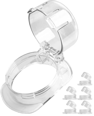 Manopole con fusibile per fornelli, confezione da 6, trasparenti, per manopole di comando con Ø massimo 47 x 37 mm, distanza minima tra le manopole 57 mm, manopole per fornelli baby fuse