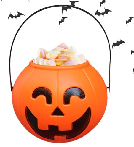 Chaies Sacchetto di Luminoso per Halloween, Secchio di Luminoso a LED, Secchio di Caramelle Portatile di, Borse da Festa per Dolci o Dolci Sacchetti di Caramelle Riutilizzabili