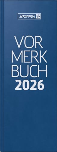BRUNNEN Vormerkbuch Mod. 786 '26 | 110×297 mm, Kunststoff, blau