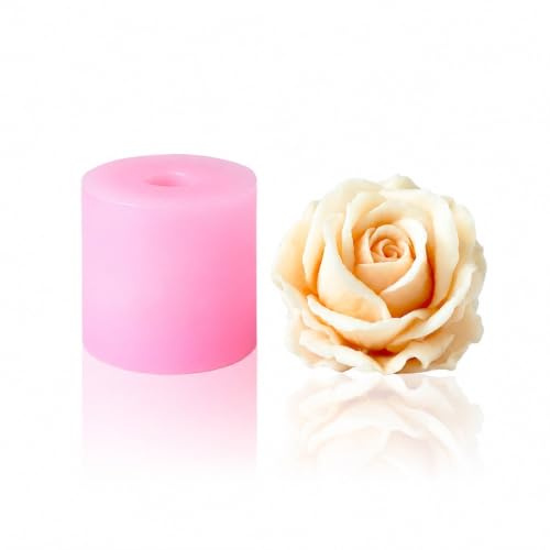Silikonform 3D Rose 17 Mold Gießform für Kerzen und Seifenherstellung Kerzenform Blumenform