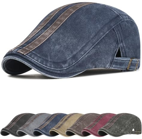 Cozyan Casquette Beret Homme Réglable Coton Plate Vintage Irlandais Gatsby Ivy Chapeau Homme été Respirant Bérets Plate Femme Été Casquette Gavroche en Chapeau d'été en Respirante